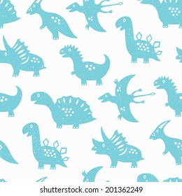Dinosaur seamless background. Vector illustration. 