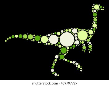 dinosaur shape vector design by color point