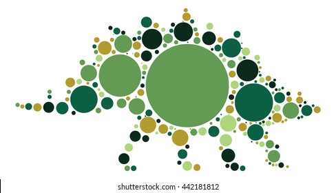 dinosaur shape vector design by color point