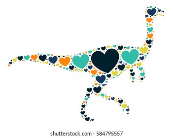 dinosaur shape vector design illustration
