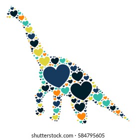 dinosaur shape vector design illustration
