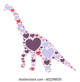 dinosaur shape vector design illustration
