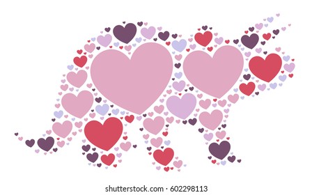 dinosaur shape vector design illustration
