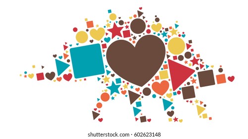 dinosaur shape vector design illustration
