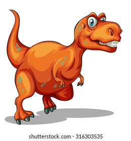 Dinosaur with sharp teeth illustration