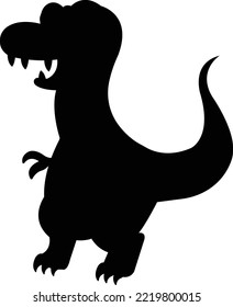 Dinosaur sihouette vector art and illustration