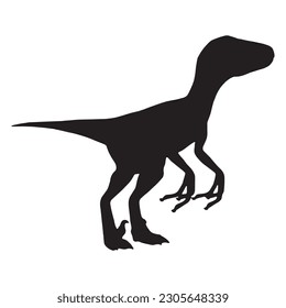 dinosaur silhouette black isolated with white background