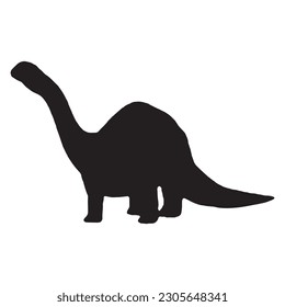 dinosaur silhouette black isolated with white background