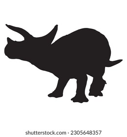 dinosaur silhouette black isolated with white background
