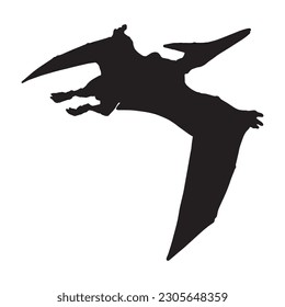 dinosaur silhouette black isolated with white background