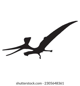 dinosaur silhouette black isolated with white background