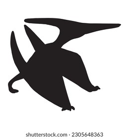 dinosaur silhouette black isolated with white background
