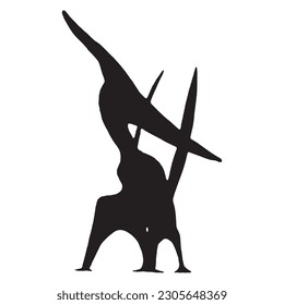 dinosaur silhouette black isolated with white background