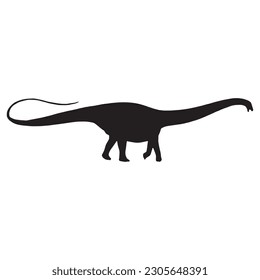 dinosaur silhouette black isolated with white background