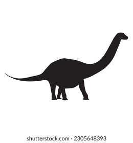 dinosaur silhouette black isolated with white background