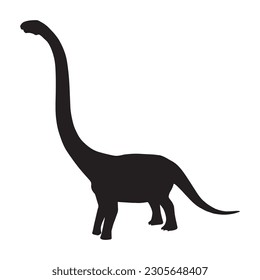 dinosaur silhouette black isolated with white background