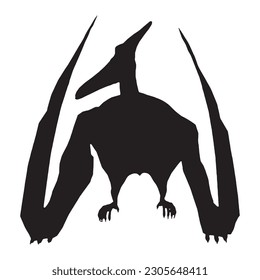 dinosaur silhouette black isolated with white background