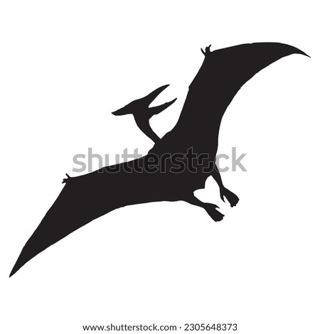 dinosaur silhouette black isolated with white background [[stock_photo]] © 
