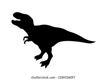 dinosaur silhouette in black vector