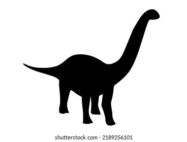 dinosaur silhouette in black vector