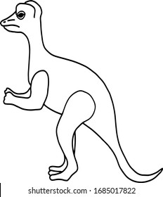 Dinosaur silhouette in black and white color.