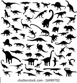 Dinosaur Silhouette Contour