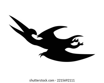 Dinosaur silhouette. Dino monsters icon. Shape of real animal. Sketch of prehistoric reptile. Vector illustration isolated on white. Hand drawn sketch