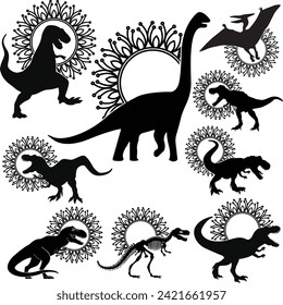 Dinosaur Silhouette Graphic Cut File svg