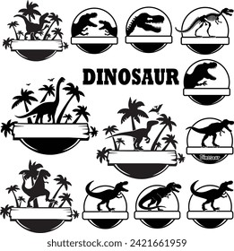 Dinosaur Silhouette Graphic Cut File svg
