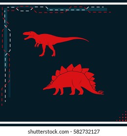 Dinosaur Silhouette icon.