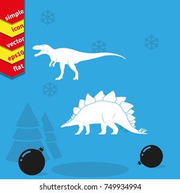 Dinosaur Silhouette icon.