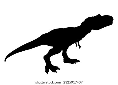 Dinosaur silhouette isolated on white background. EPS10 vector