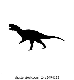 Dinosaur silhouette isolated on white background. Dinosaur icon vector illustration design.
