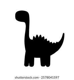 Dinosaur silhouette vector art illustration.