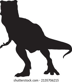 Dinosaur silhouette vector black and white