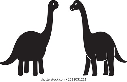 Dinosaur Silhouette vector Clipart eps.