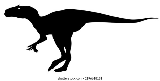 Dinosaur silhouette vector graphic afrovenator black cut file isolated on white background