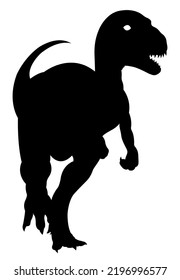 Dinosaur Silhouette Vector Graphic Allosaurus Black Stock Vector ...