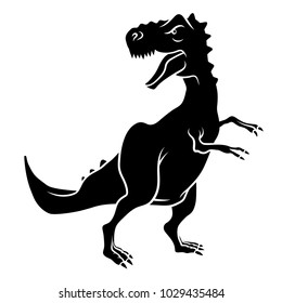 Dinosaur silhouette. Vector illustration. Tyrannosaurus