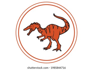 Dinosaur silhouette. Vector illustration. Tyrannosaurus