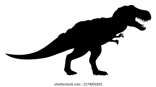 Dinosauriersilhouette. Vektorgrafik. Tyrannosaurus