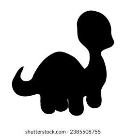 Dinosaur silhouette Vector illustration, in white background
