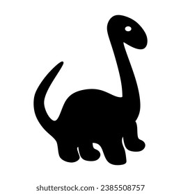 Dinosaur silhouette Vector illustration, in white background