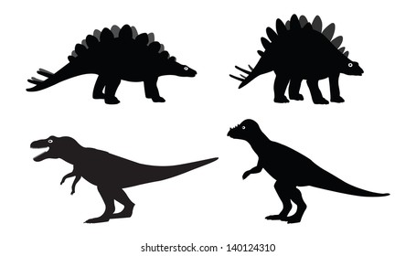 Dinosaur silhouettes