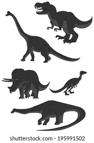dinosaur silhouettes