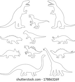 19,832 Dinosaur Outline Images, Stock Photos & Vectors | Shutterstock