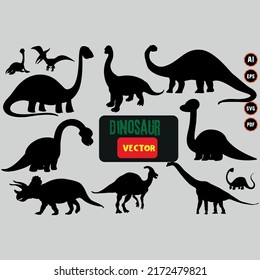 Dinosaur Silhouettes Dinosaur free vector