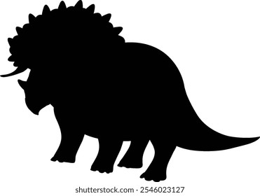 Dinosaur Silhouettes Icon for Animals, Fossils, and Kids