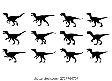 Dinosaurier Silhouetten prähistorische Kreatur,