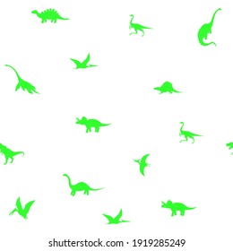 dinosaur silhouettes, seamless pattern, vector illustration